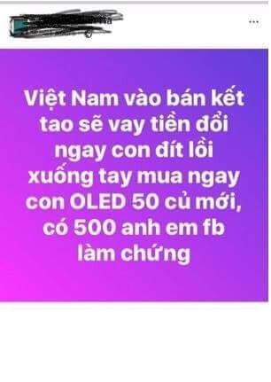 Một bạn trẻ sẵn sàng vay tiền để mua chiếc tivi Oled mới với giá 50 triệu để phục vụ cho trận đấu giữa U23 Việt Nam và U23 Qatar tại VCK U23 châu Á.