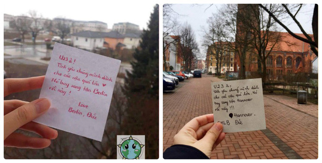 Đại diện cho trào lưu đưa U23 Việt Nam đi khắp thế giới, nickname Loan Nguyễn (du học sinh Việt tại Đức) chia sẻ: "Dù học ở nước ngoài nhưng mọi hoạt động giao lưu với các fan của các cầu thủ U23 trong nước mình đều theo dõi và hy vọng rằng hành động nhỏ của mình có thể quảng bá tới bạn bè Quốc tế rằng: "Việt Nam nhỏ bé của chúng tôi có những cầu thủ tài năng và sẽ bắt kịp với Thế giới trong thời gian không xa". Chúc các cầu thủ chân cứng đá mềm".