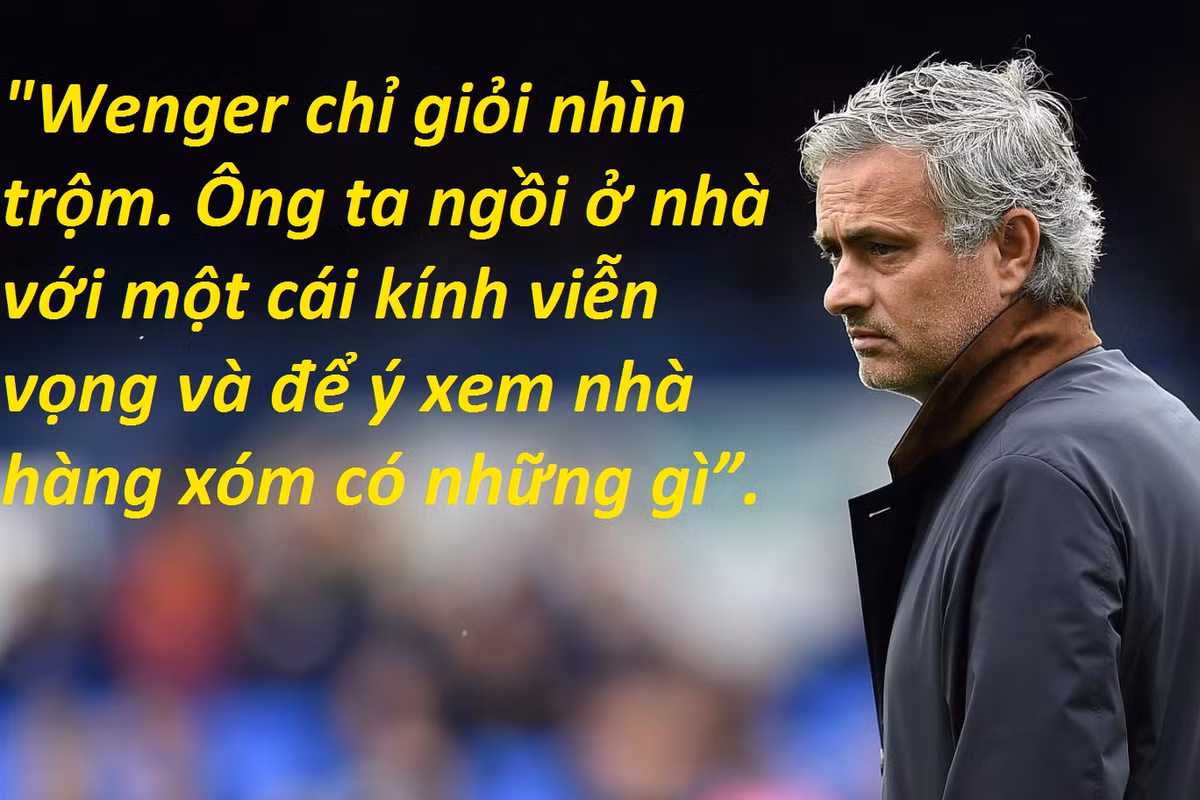 Cách mà Jose Mourinho "tỉa đểu" HLV của Arsenal là Wenger.