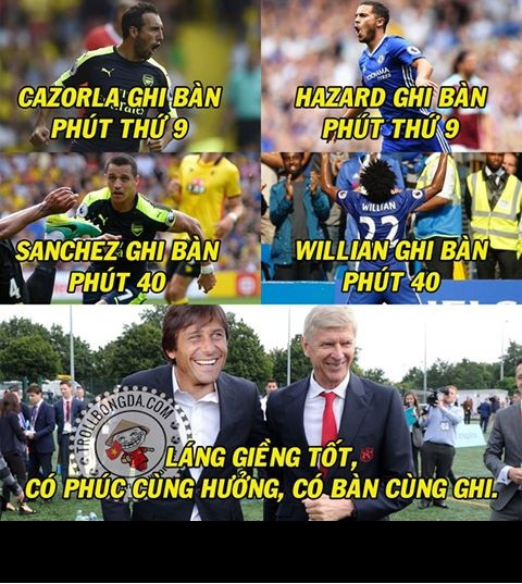 Những người láng giềng tốt tại thành London đó là Arsenal và Chelsea khi vòng đấu vừa qua họ có những điều hết sức trùng hợp.