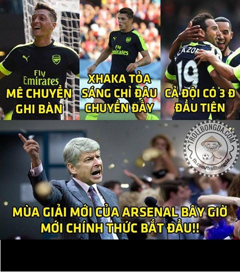 Còn với Arsenal, họ đã có chiến thắng nhàn hạ trước đối thủ Watford. Có được chiến thắng đầu tay và nhiều người hâm mộ tếu táo trêu rằng bây giờ đoàn quân của HLV Wenger mới bắt đầu mùa giải mới.