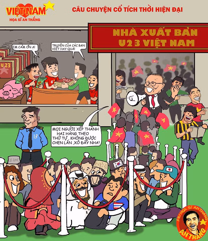 U23 Việt Nam đang viết nên một câu chuyện cổ tích. Không chỉ khiến người hâm mộ nước nhà phát cuồng vì hạnh phúc, tuyệt tác ấy còn khiến độc giả châu lục phải ngóng chờ, xếp hàng "đặt gạch" để sở hữu bằng được.