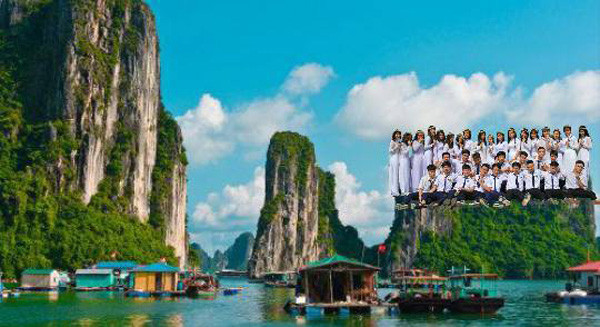 Dù chỉ là những ảnh ghép đơn giản nhưng đã cho thấy sự sáng tạo của các bạn học sinh tại Cần Thơ.