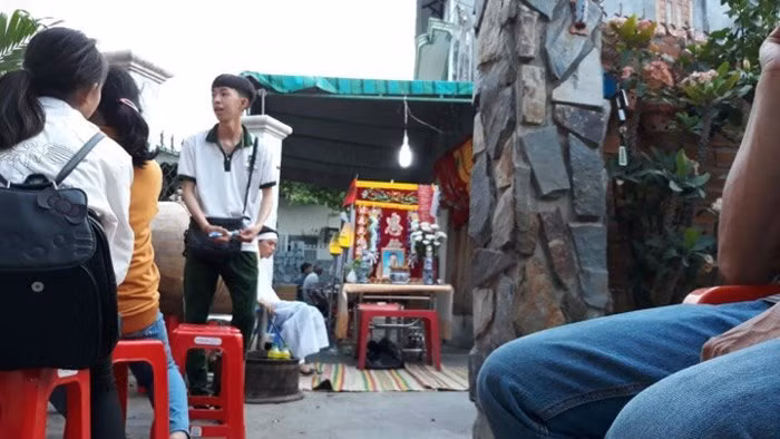 Lễ mai táng em Ngọc Thanh tại nhà riêng.