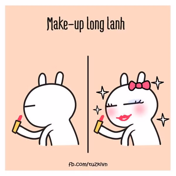 Công đoạn tiếp theo của các "nàng ế" đó là phấn son, trang điểm thật lung linh để tôn vinh vẻ đẹp tiềm tàng của mình.