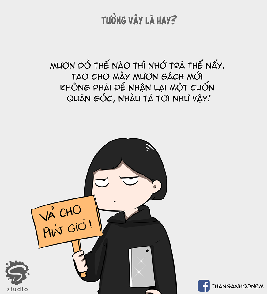 Thậm chí, nhiều bạn trẻ còn cho biết, bộ ảnh chế này là như "tấm gương" phản chiếu khi mình "bẩn tính".