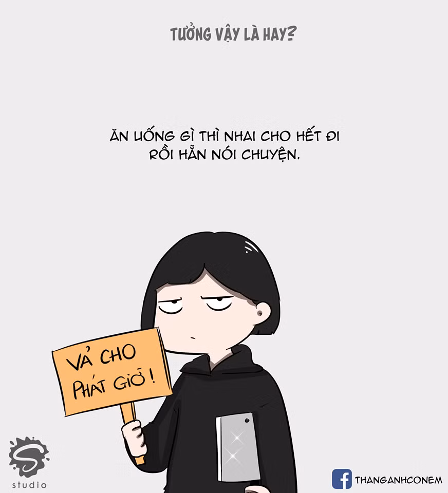 Phép lịch sự khi ăn cũng không biết à? Vả cho phát giờ!