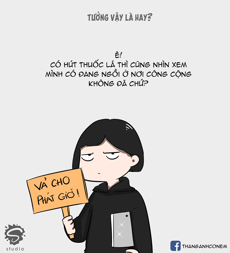 Hút thuốc cũng phải nhìn xem có bị cấm không chứ!