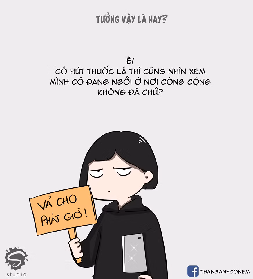 Hút thuốc cũng phải nhìn xem có bị cấm không chứ!