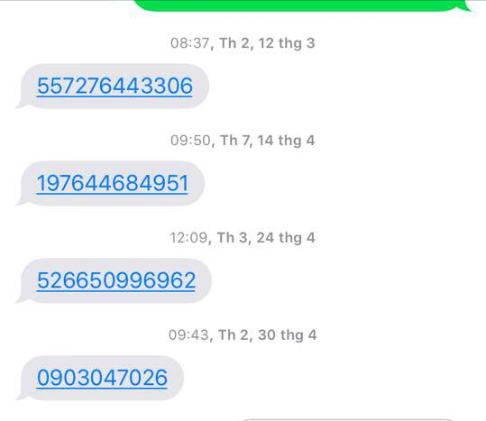 Cuộc hội thoại quanh năm chỉ là số tài khoản, số thẻ điện thoại hoặc số điện thoại.