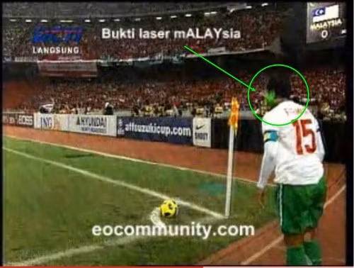 Indonesia cũng là nạn nhân trong các vụ chiếu laser ở Bukit Jalil cách đây chưa lâu.