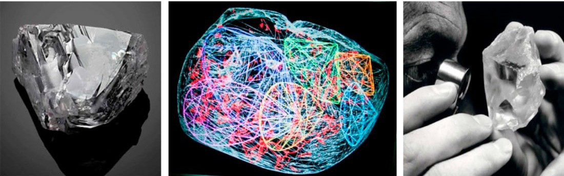 Lesotho Promise - viên kim cương thô nặng 603 carat đã được cắt thành 26 viên kim cương tại Antwerp vào năm 2006 trước khi được mang đi làm vòng cổ.