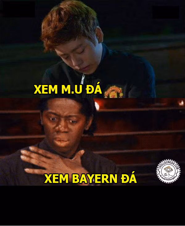 Cảm xúc trái chiều của CĐV khi xem Man United và Bayern Munich thi đấu.