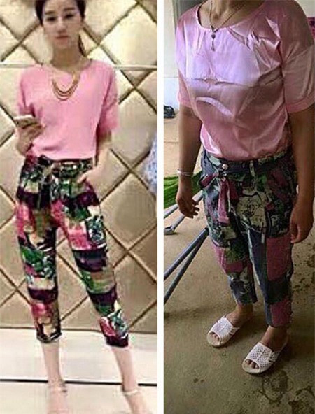 Sự khác biệt đến từ cả kiểu cách lẫn chất liệu vải của váy khiến nhiều người phải phì cười.