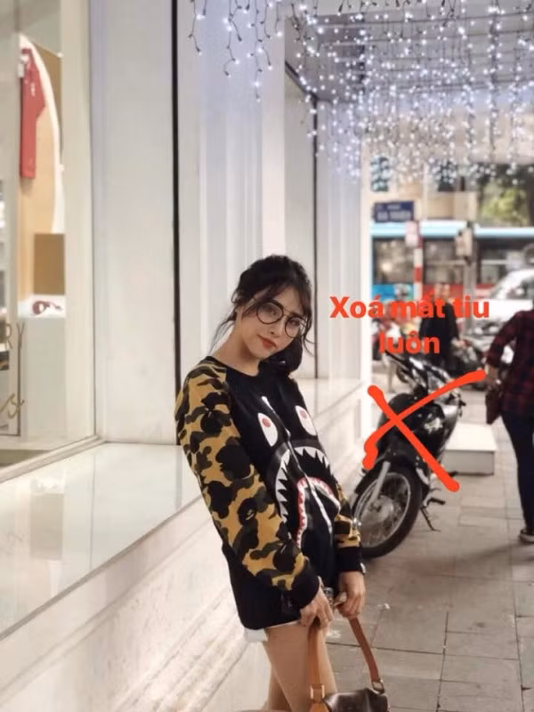 Cách xóa chiếc xe máy nhanh nhất trong bức ảnh của cô gái là đây.