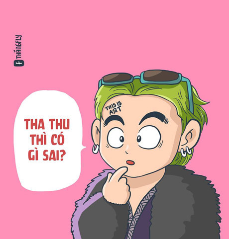 Trong đêm chung kết chương trình The Face 2016, sau khi được MC phỏng vấn về hình xăm trên lông mày, Sơn Tùng M-TP đã phát âm từ tattoo thành "tha thu" khiến nhiều cư dân mạng bật cười.
