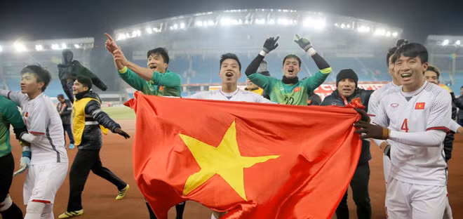 U23 Việt Nam lần đầu tiên giành quyền vào trận chung kết giải đấu cấp châu lục. Ảnh: AFC.