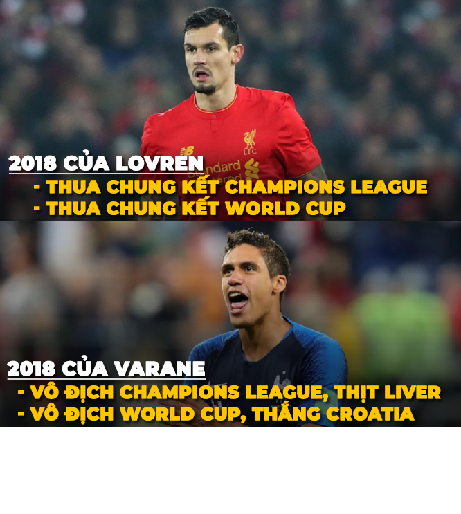 Lovren và Varane hai trung vệ, hai số phận đối lập.