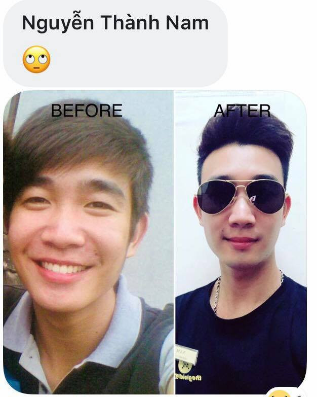 Một minh chứng không thể rõ ràng hơn khi độ đẹp trai bị "tụt dốc"không phanh sau khi đi làm. Đa phần những người tham gia trào lưu mạng xã hội này đều cho ra những bức ảnh nhan sắc hoàn toàn khác biệt giữa đi làm và sinh viên.