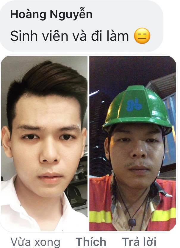 Mới đây trên MXH, cư dân mạng đã cho ra đời trào lưu khác biệt giữa sinh viên và đi làm để chứng minh rằng khi còn ngồi trên ghế nhà trường và khi ngồi ở công sở nhan sắc của chúng ta đã thay đổi ra sao.