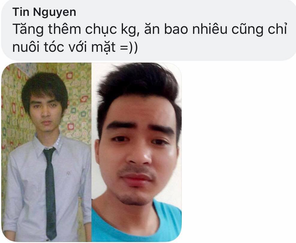Không thể nhận ra đây là cùng một người.