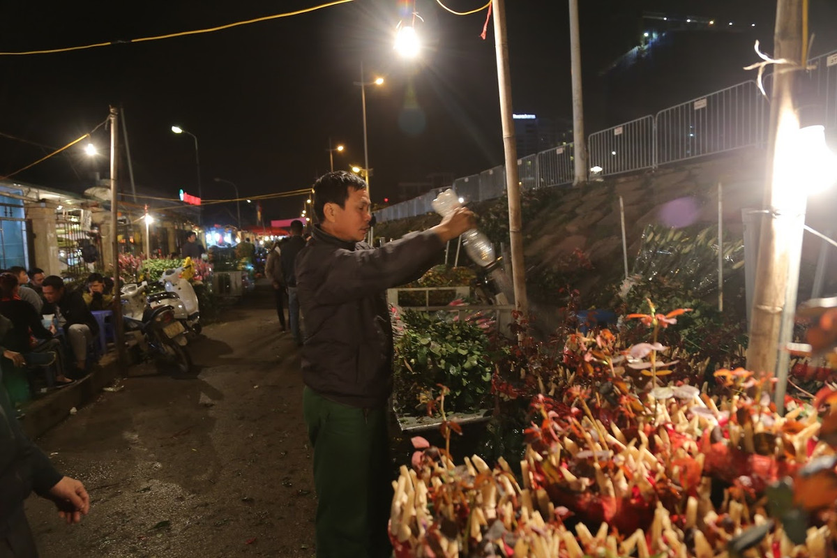 Ở chợ đầu mối, ngoài hoa Việt thì còn có cả các loại hoa nhập ngoại. Trong đó, hoa hồng nhập từ Côn Minh, Trung Quốc khá phổ biến, giá đắt hơn hoa hồng Việt Nam vì màu sắc và kích thước to, đẹp hơn. Giá cho 20 bông hoa đã lên tới 140.000 đồng.
