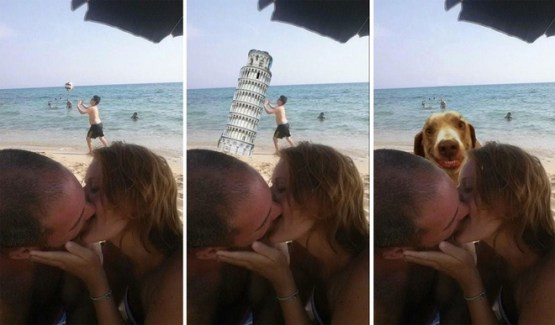 Với dân mạng, họ có tính hào phóng, ngoài xóa ảnh giúp, họ còn thêm những nhân vật phụ để cho bức ảnh thêm phần vui vẻ.