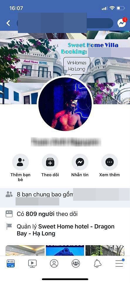 Trang cá nhân của N.T.A đã bị khóa ngay sau khi clip sex 5 phút được đăng tải.