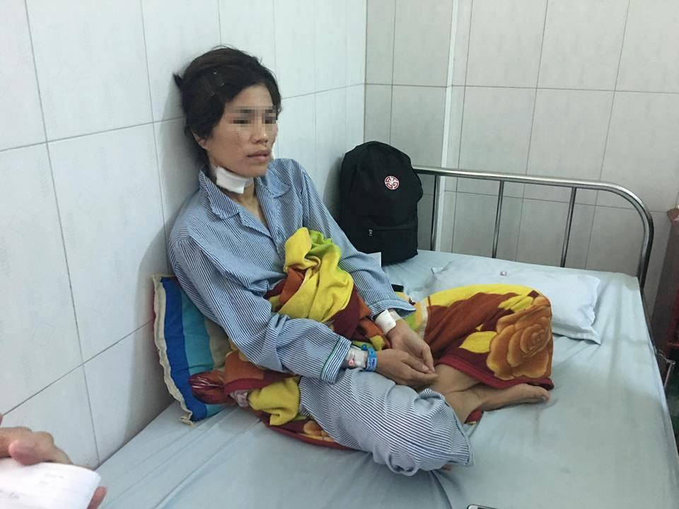 Nguoi phu nu bi chong cu hanh hung da man vi khong cho muon tien