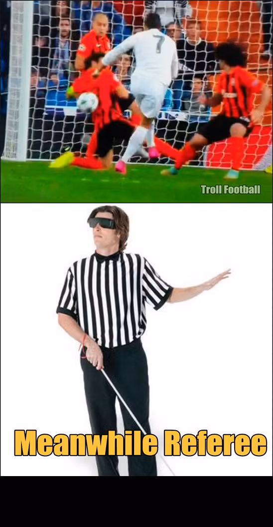 Vấn nạn trọng tài lại được nhắc đến tại vòng đấu đầu tiên tại UEFA Champions League. Nếu trọng tài chính xác trong tình huống cầu thủ Shakhtar Donetsk để bóng chạm tay trong vòng cấm sau pha dứt điểm của Cris Ronaldo thì cầu thủ này đã có bàn thắng thứ 4 trong trận đấu đó.