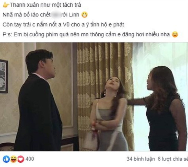 Chỉ là hai câu thơ ngẫu hứng trong lúc ăn cơm của Dương, nhưng nghe câu trước lãng mạn bao nhiêu thì câu sau đúng là khiến người xem muốn tụt cảm hứng.