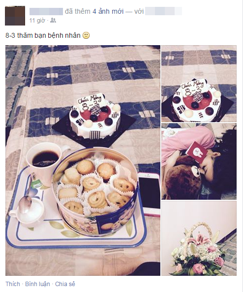 Có bánh, có hoa, có quà và có cả gấu.