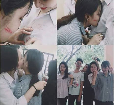 Tuy nhiên, số khác lại coi những nụ hôn của học sinh giữa sân trường là hành động hơi thiếu kiểm soát và tạo ra không ít sự phản cảm.