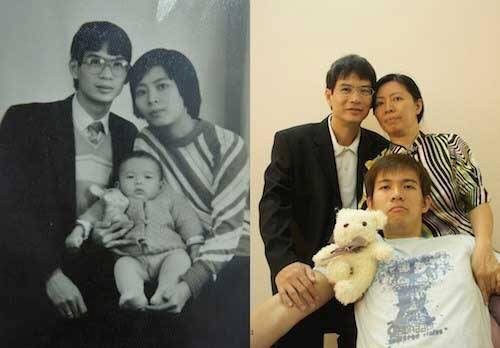 Còn nickname Minh Quang thì chia sẻ bức ảnh của mình rằng: "Bức ảnh này mình chụp theo mẹ kể từ lúc 5 tháng, còn bây giờ mình đã 25 rồi. Một sự thay đổi khủng khiếp. Nhưng công nhận là bố mẹ mình không thay đổi nhiều".