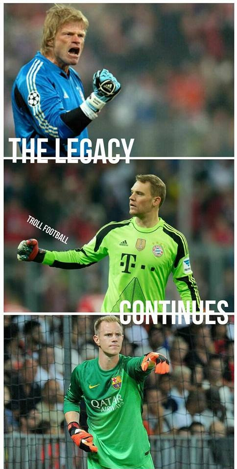 Sau Oliver Kahn và Manuel Neuer sẽ là triều đại của Andre ter Stegen.