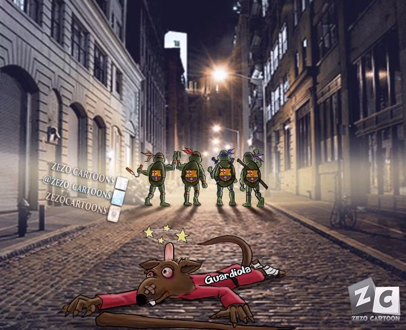 Pep Guardiola đã bị các học trò cũ làm cho một trận nhừ tử.