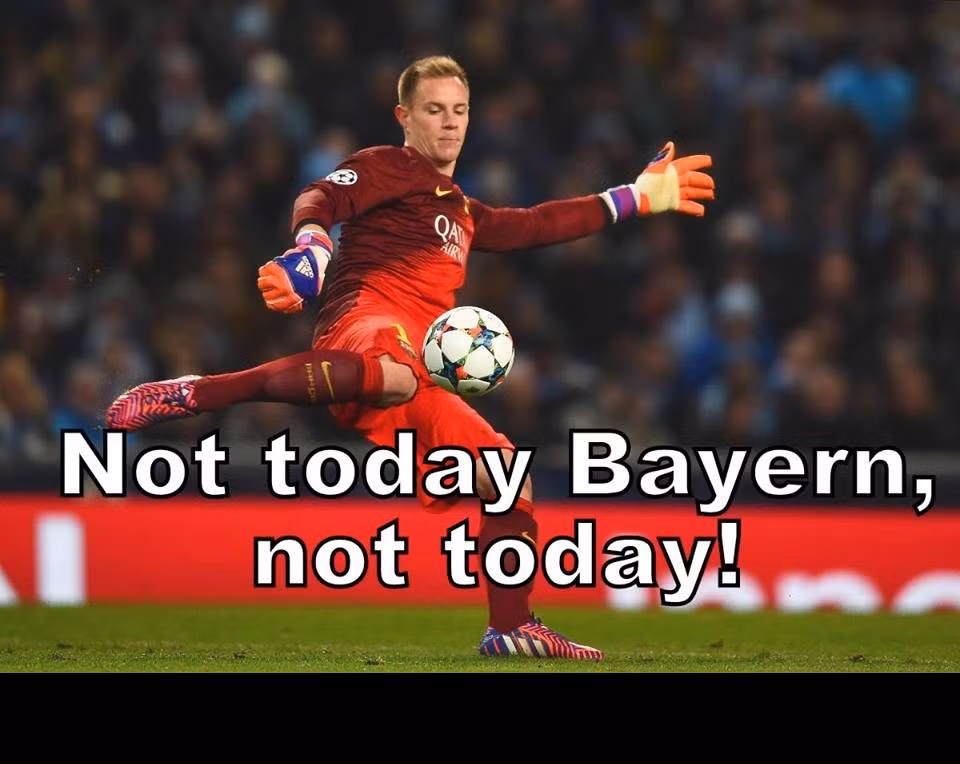  Andre ter Stegen là người đã phá tan giấc mơ của Bayern Munich bằng phản xạ xuất sắc của mình.