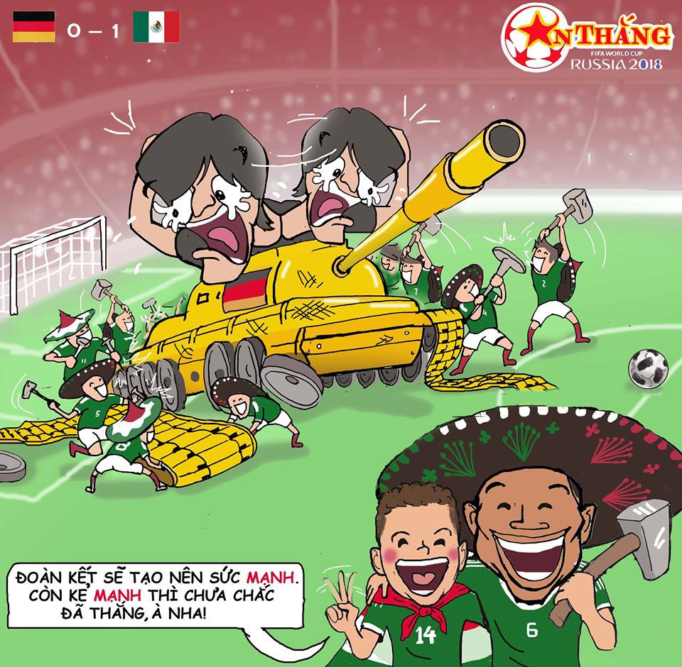 Thông điệp về đoàn kết sức mạnh giúp người Mexico chặt đứt xích của "cỗ xe tăng" Đức.