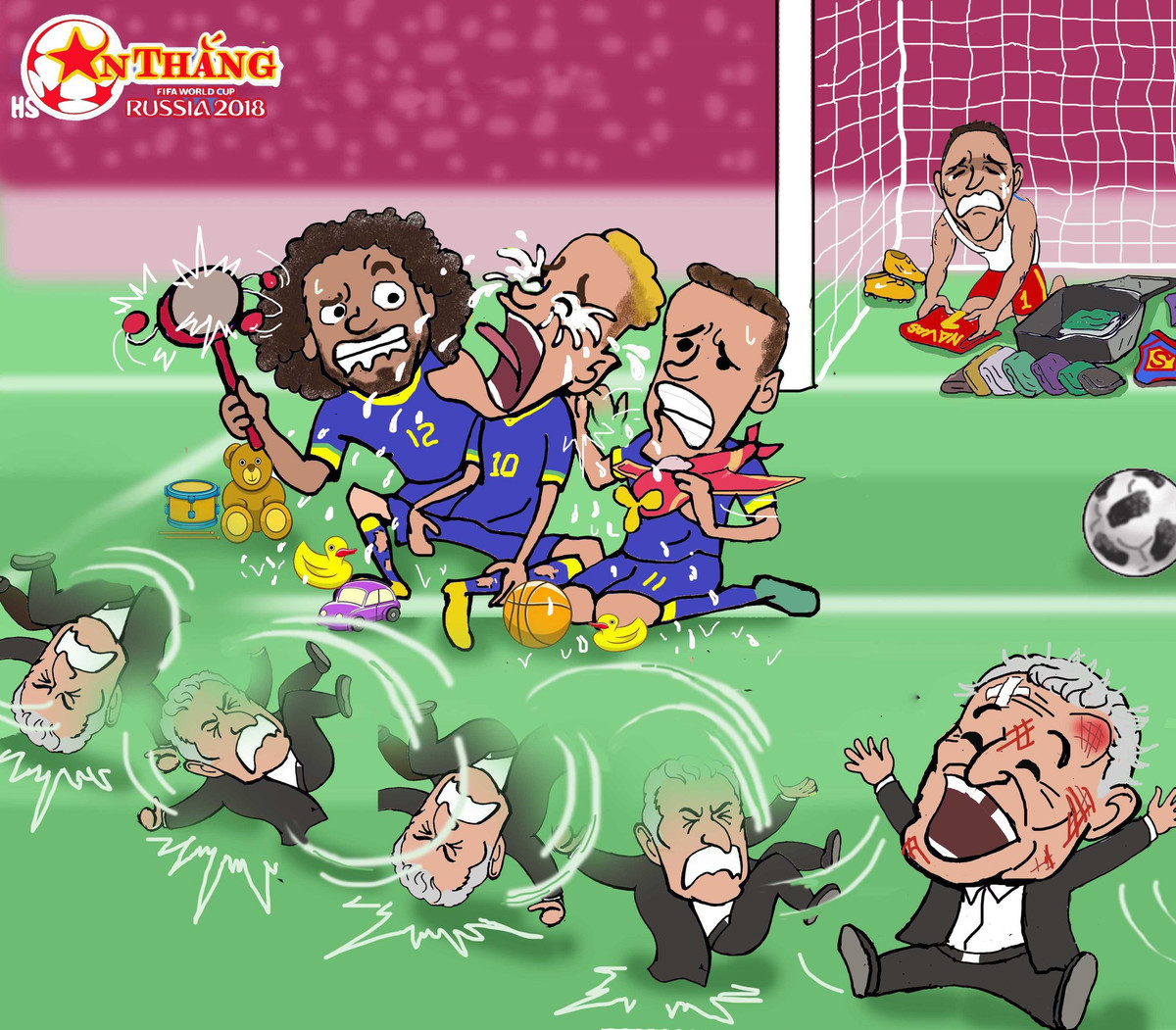 "Nhà trẻ" mang tên Brazil khiến HLV Tite đau đầu nhưng cũng đủ sức khiến Costa Rica phải thảm bại bằng bàn thắng của Coutinho và Neymar.