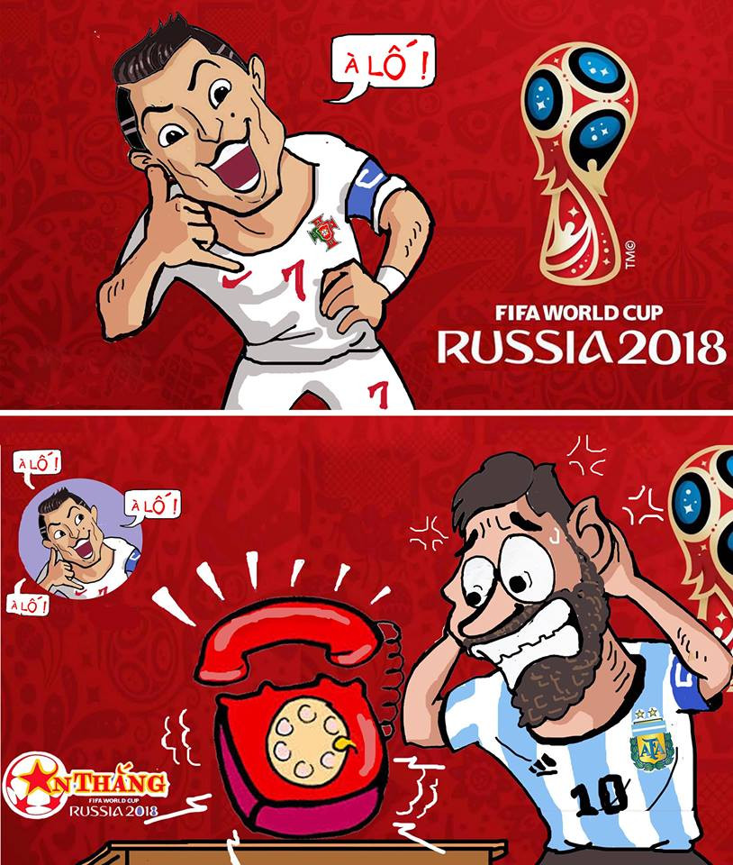 Ronaldo đã nhấc máy gọi điện nhưng phía đầu dây bên kia Messi sợ hãi không dám trả lời.