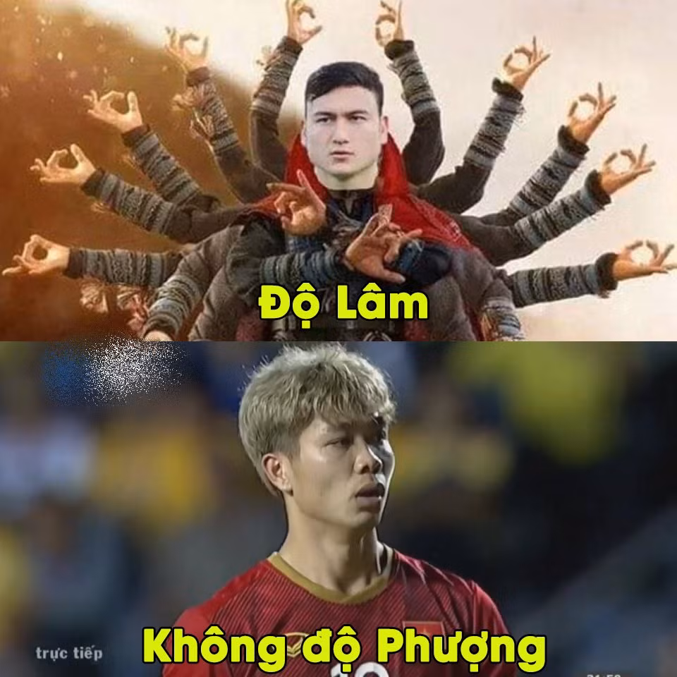 Các cầu thủ ĐTQG Việt Nam cũng không nằm ngoài hiện tượng "Độ ta không độ nàng" khi hai nhân vật được nhắc tới đó là Văn Lâm và Công Phượng.