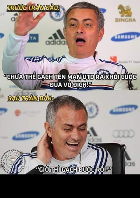 Câu nói bất nhất của Mourinho trước và sau trận đấu.