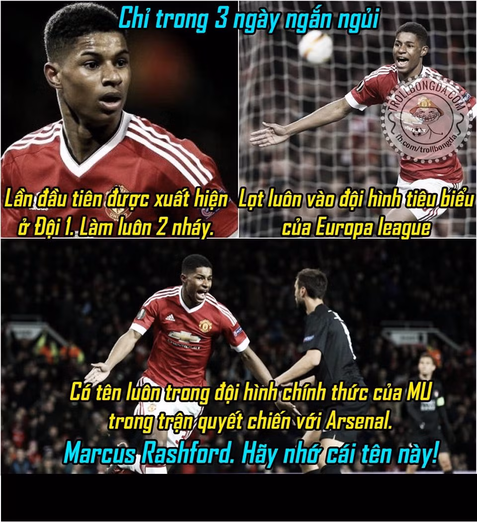 Chỉ trong vòng 3 ngày ngắn ngủi, Rashford đã trở thành cái tên vô cùng hot trong cộng đồng mạng khi liên tục để lại dấu ấn giúp Man United có chiến thắng thứ hai liên tiếp.