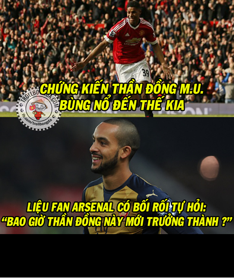 Nhìn hình ảnh Rashford thi đấu, nhiều NHM Arsenal chạnh lòng khi nhìn lại một thần đồng của mình đó là Walcott.