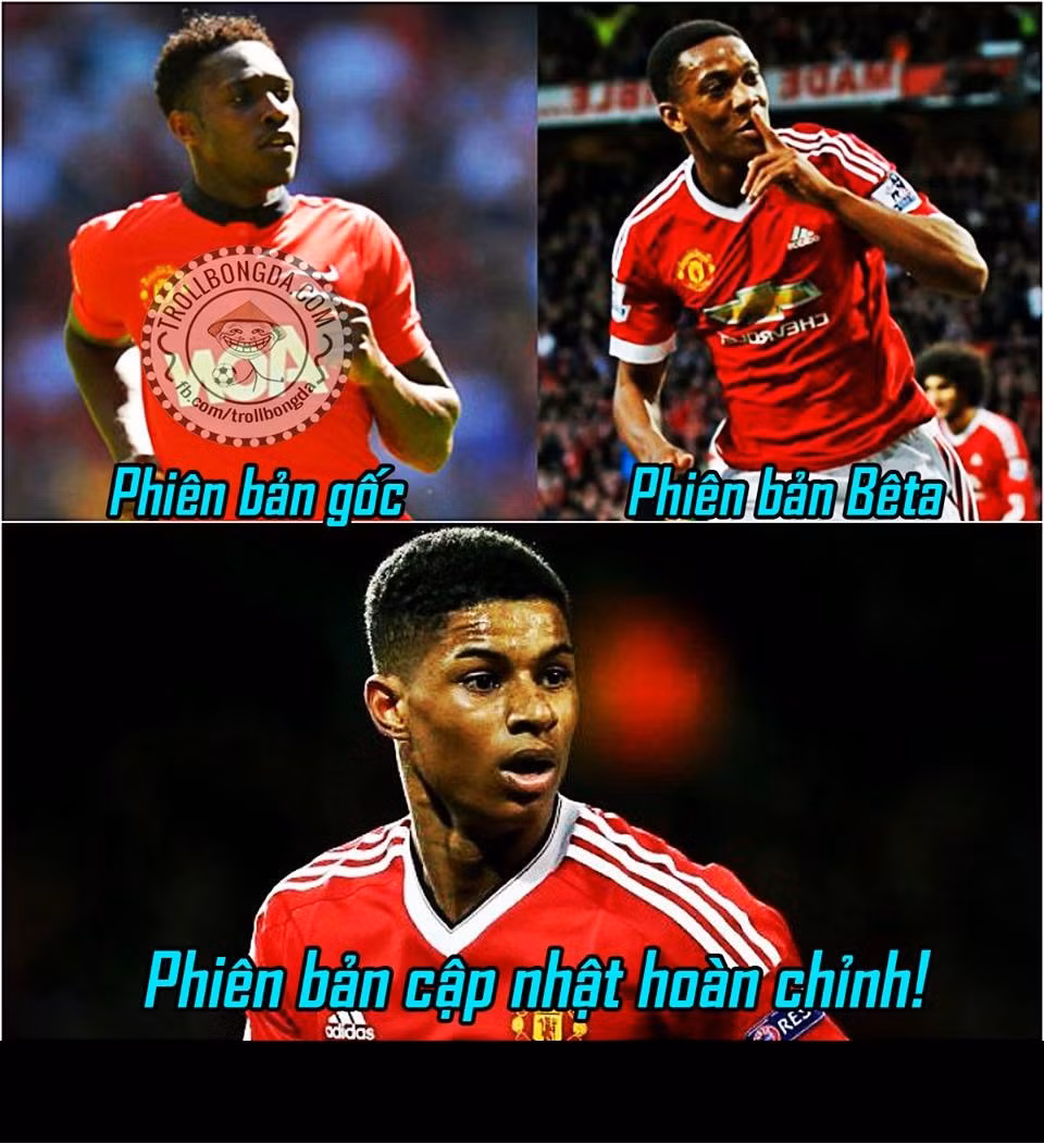 Chứng kiến phong độ chói sáng của Rashford, cư dân mạng nhanh tay đưa ra bức ảnh chế bóng đá, cầu thủ 18 tuổi này trở thành phiên bản chính thức của phiên bản thần đồng trước đây là Welbeck và Martial.