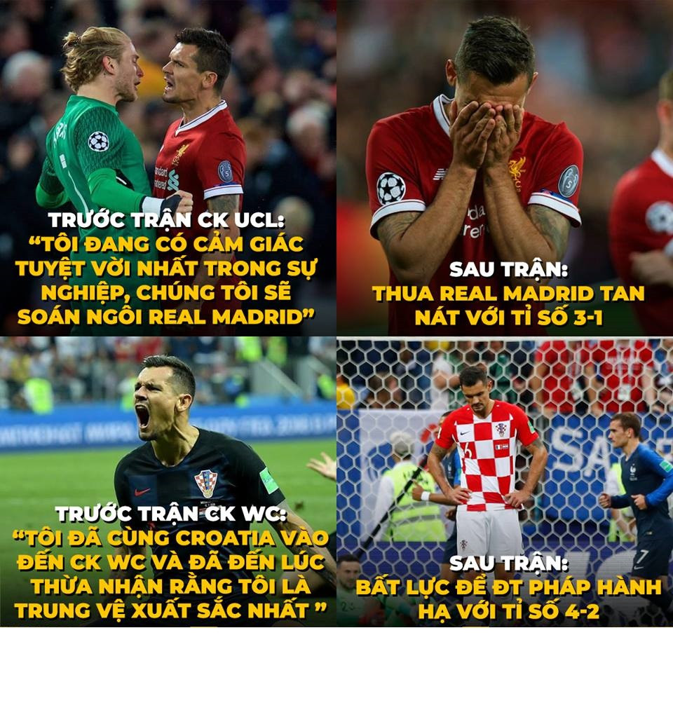 Trung vệ Lovren là nhân vật tâm điểm của mùa hè 2018 khi anh thất bại trong trận chung kết UEFA Champions League cùng Liverpool và mới đây nhất thất bại tại trận chung kết World Cup cùng ĐT Croatia.