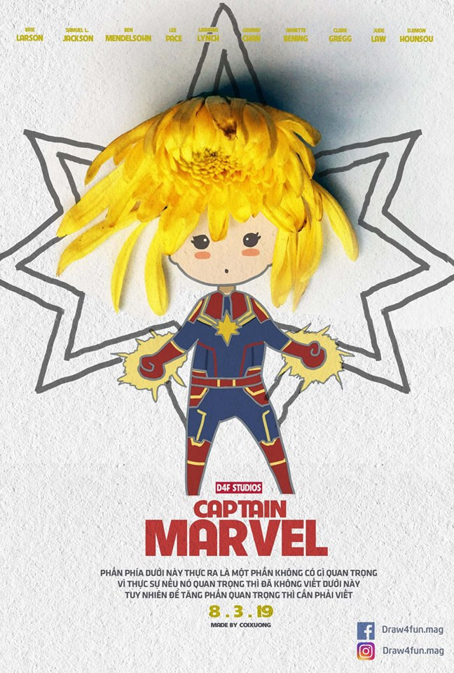 Trong lúc chờ xem cái kết của các siêu anh hùng nhà Marvel, chàng hoạ sĩ tự do Nguyễn Quang Huy (hay được gọi với nickname Còi Xương) đã cho ra đời bộ tranh 22 bức hình, vẽ lại poster của 22 bộ phim này.
