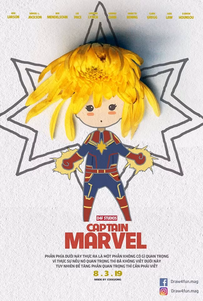 Trong lúc chờ xem cái kết của các siêu anh hùng nhà Marvel, chàng hoạ sĩ tự do Nguyễn Quang Huy (hay được gọi với nickname Còi Xương) đã cho ra đời bộ tranh 22 bức hình, vẽ lại poster của 22 bộ phim này.