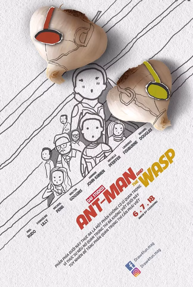 Hình ảnh những siêu anh hùng trong phim qua tay của anh chàng Quang Huy đã gây bất ngờ khi diện trang phục gắn liền với các vật phẩm hết sức đời thường ở Việt Nam.