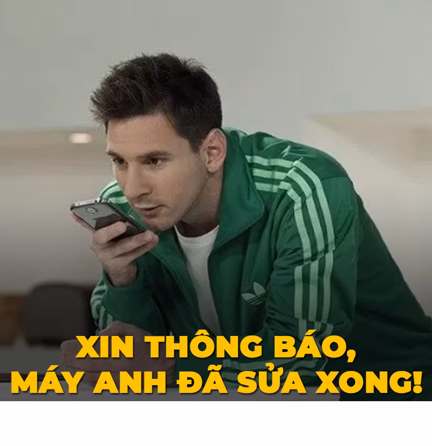 Khi máy điện thoại đã sửa xong, Messi sẵn sàng nhận tất cả các cuộc gọi của Ronaldo tại World Cup năm nay.